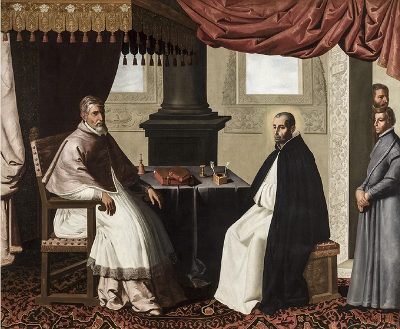 San Bruno visita Papa Urbano II - Museo di Belle Arti di Siviglia